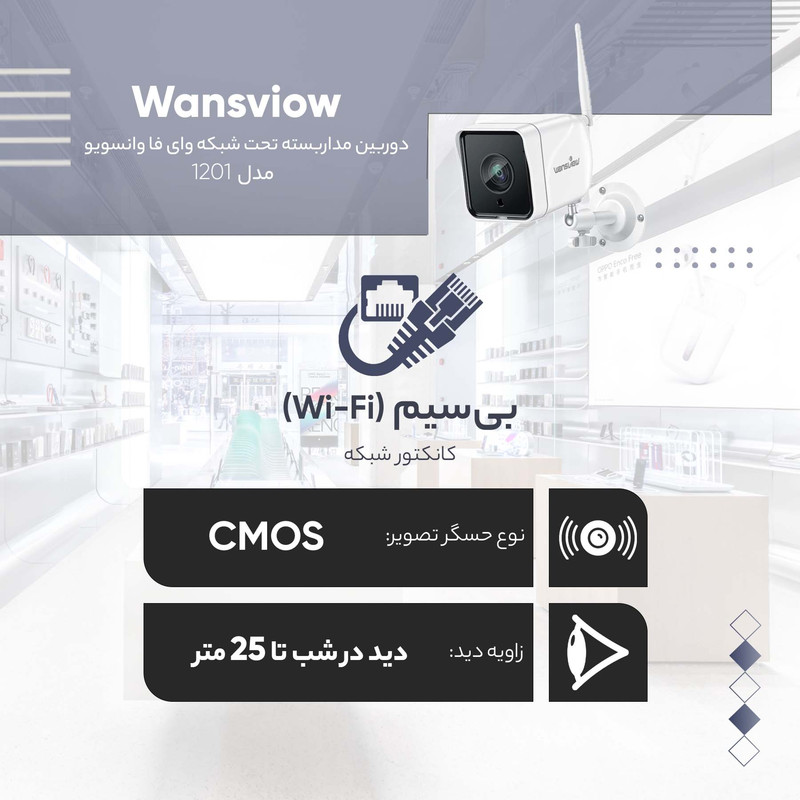 دوربین مداربسته تحت شبکه وای فا وانسویو مدل 1201