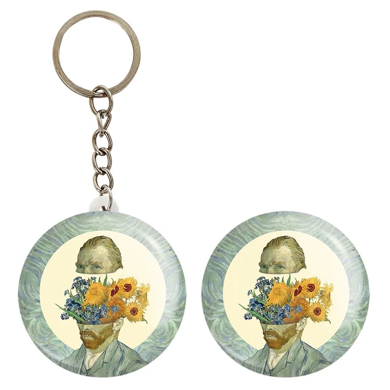 پیکسل خندالو مدل ونسان ونگوگ کد 25459 به همراه جاکلیدی