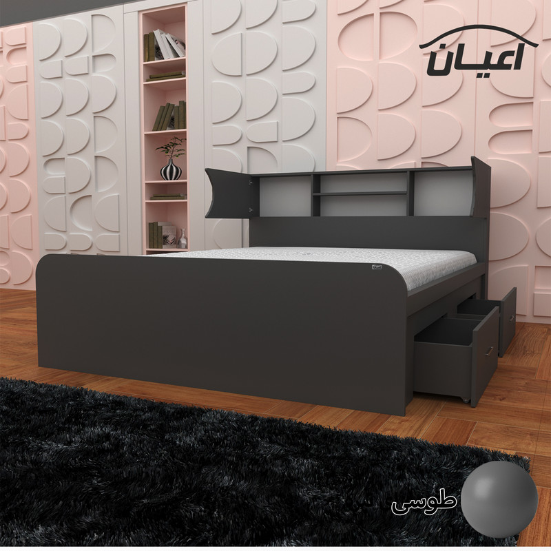 تخت خواب دونفره اعیان مدل FH515 سایز 160x200 سانتی متر