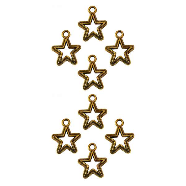 آویز دستبند مدل ستاره کد AD 271 بسته 8 عددی