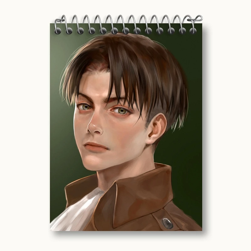 دفتر یادداشت 50 برگ خندالو مدل لیوای انیمه اتک آن تایتان Attack on Titan کد 18510