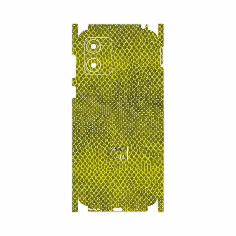 برچسب پوششی ماهوت مدل Yellow Snake Skin-FullSkin مناسب برای گوشی موبایل موتورولا Moto E13