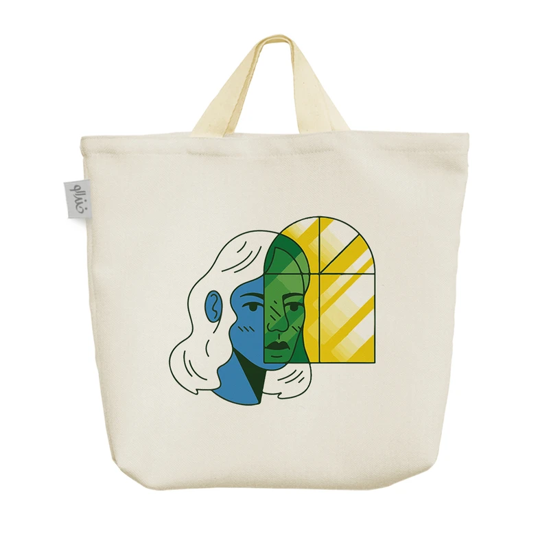 ساک خرید خندالو مدل زن هنرمند و پنجره کد 5107