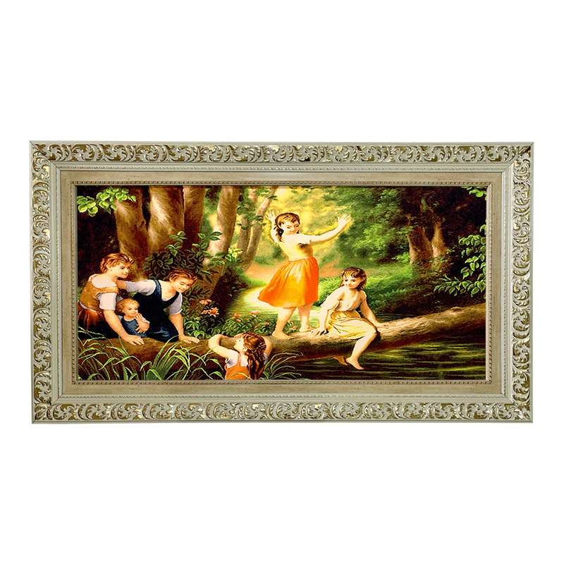 تابلو فرش ماشینی طرح دستبافت مدل فرشته ها کد 7672