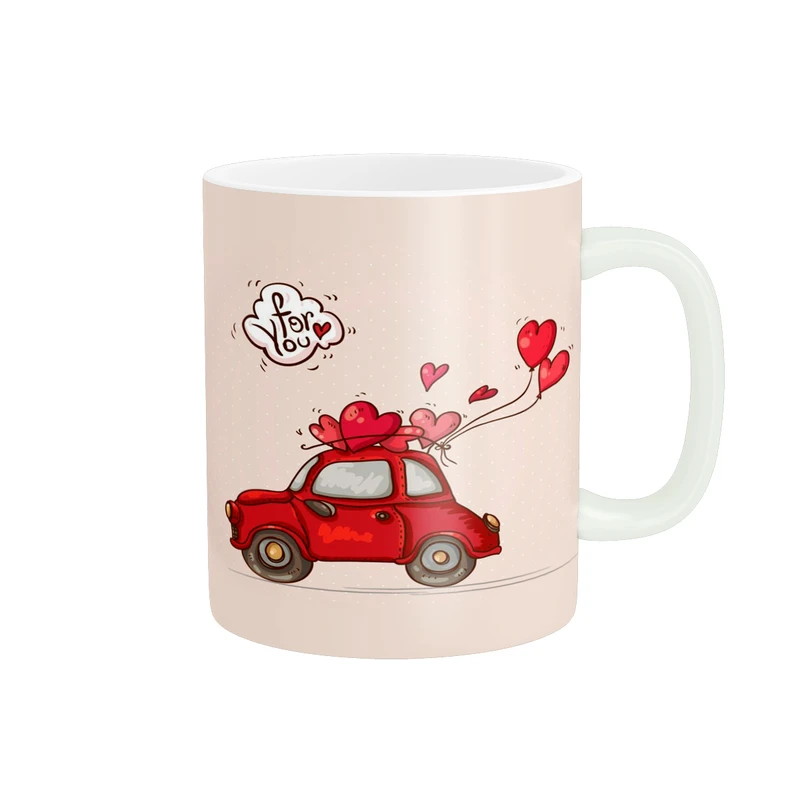 ماگ پاد آفرین مدل فانتزی طرح قلب عشق love عاشقانه کادو کد p12020