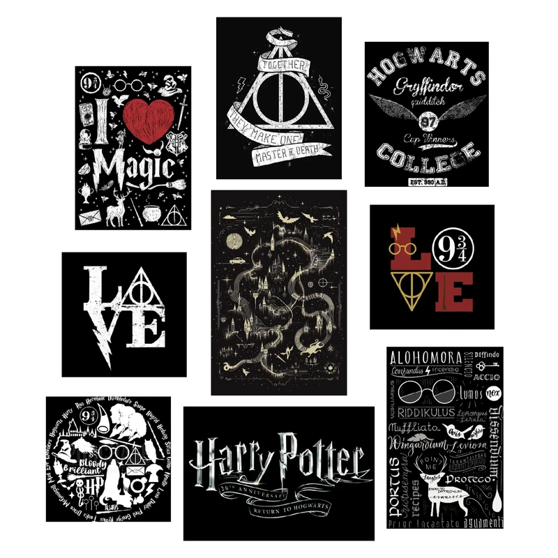 پوستر نایت لوک مدل HarryPotter مجموعه 9 عددی