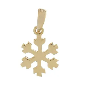 آویز گردنبند طلا 18 عیار زنانه قیراط طرح دونه برف کد GH4352