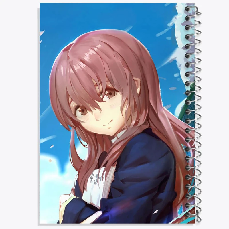 دفتر ژورنال نویسی 50 برگ خندالو مدل نقطه ای طرح شوکو نیشیمیا انیمه سایلنت ویس A Silent Voice کد 15827
