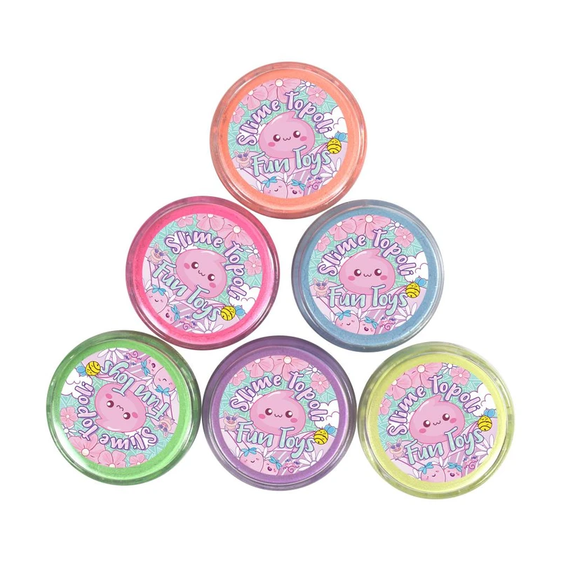 عکس شماره 2 : پودر رنگ اسلایم تپلی مدل پاستیلی بسته 6 عددی