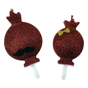 شمع طرح یلدا مدل انار مجموعه دو عددی