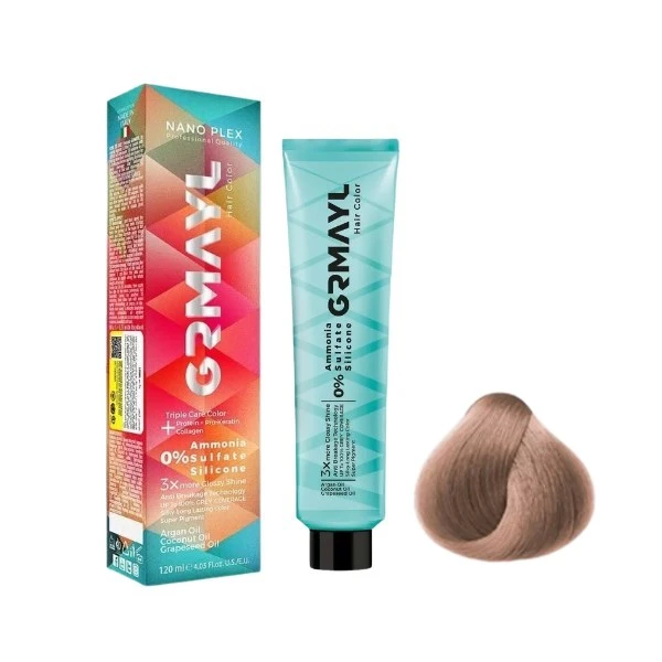 رنگ مو گرمایل شماره CMP7 حجم 120 میلی لیتر رنگ شامپاینی