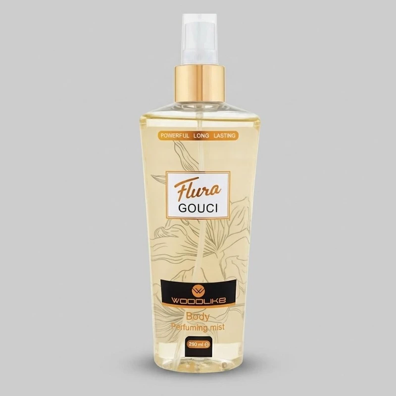 بادی اسپلش زنانه وودلایک مدل Flura Gouci حجم 250 میلی‌لیتر