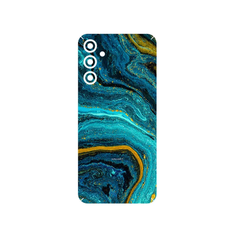 برچسب پوششی ماهوت مدل Turquoise marblewith golden streaks مناسب برای گوشی موبایل سامسونگ Galaxy M34 5G