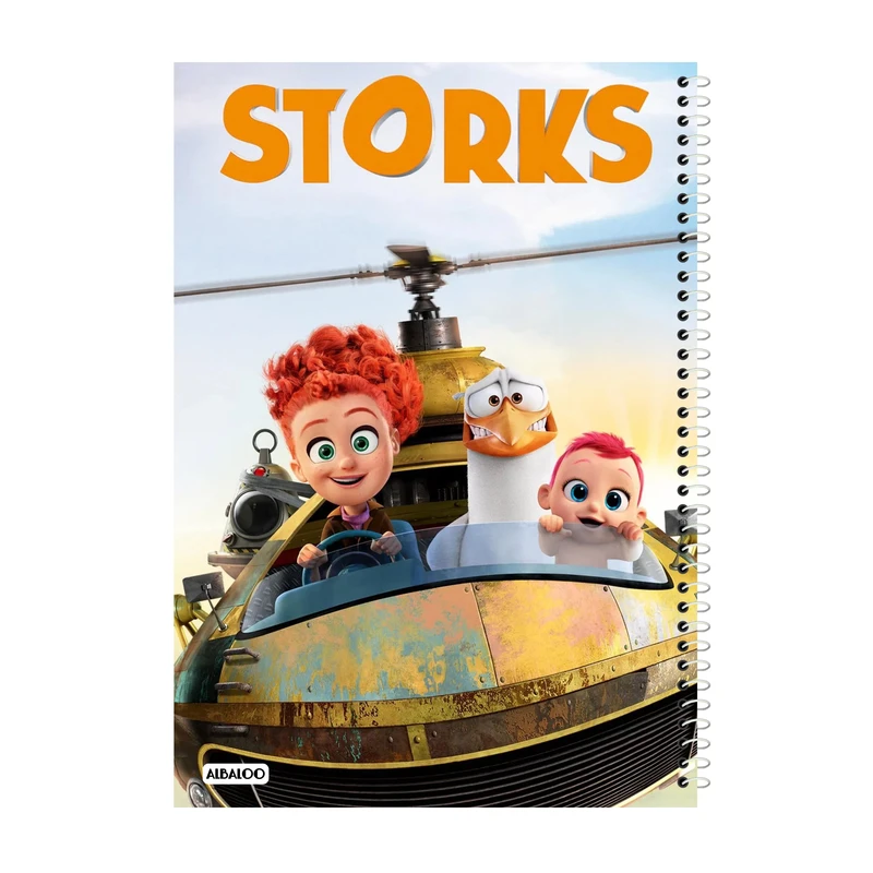 دفتر مشق 50 برگ آلبالو طرح انیمیشن لک لک ها کد 2150