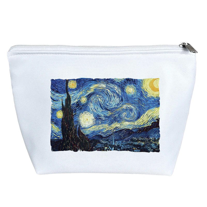 کیف لوازم آرایش دخترانه خندالو مدل نقاشی شب پر ستاره ونگوگ کد 716