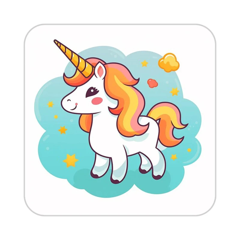 زیر لیوانی کاکتی طرح اسب تک شاخ و یونیکورن مدل mp29949