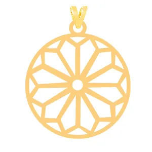 آویز گردنبند طلا 18 عیار زنانه الن نار مدل شکل هندسي ELN31580