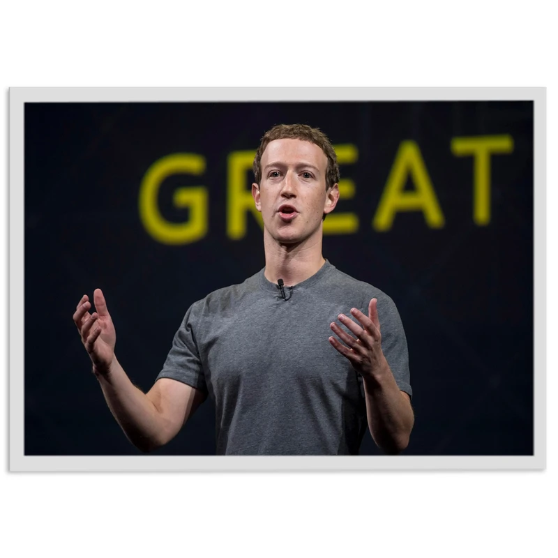 تابلو نوری بکلیت مدل طرح مارک زاکربرگ Mark Zuckerberg مدل بکلایت W-s1939