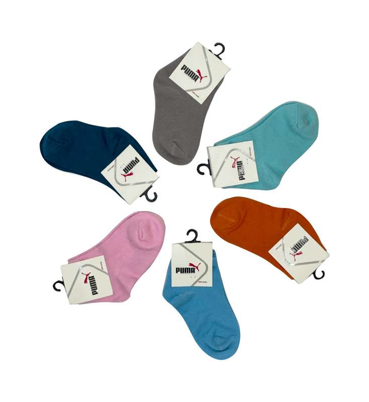 جوراب ساق کوتاه بچگانه مدل KP01023-011 مجموعه 6 عددی