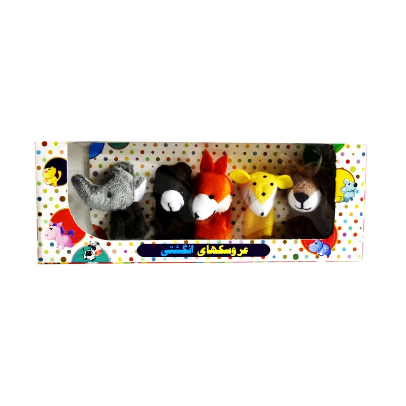 عروسک انگشتی طرح حیوانات جنگل مجموعه ۵ عددی