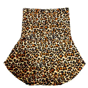 شورت گنی زنانه مدل پرتز طرح پلنگی کد RXR-5323