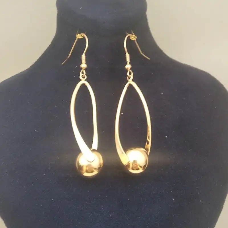 گوشواره زنانه آی ام مدل گوی  آویز کد 31