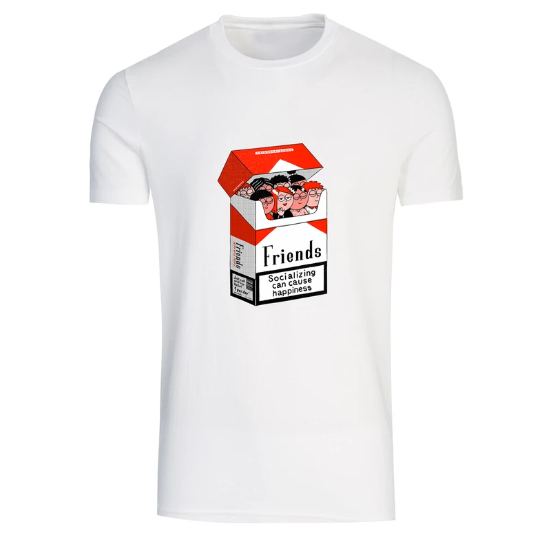 تیشرت آستین کوتاه مردانه طرح فرندز کد T 253