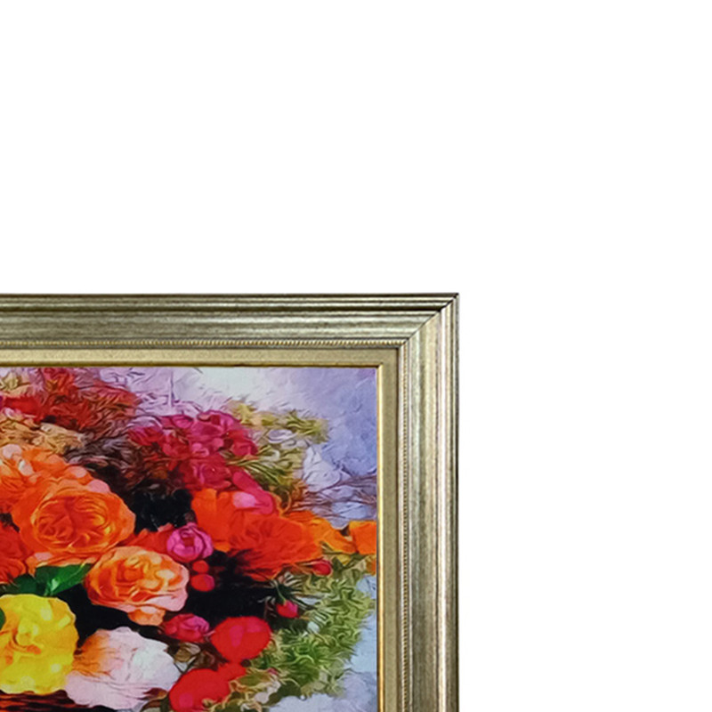 تابلو فرش ماشینی طرح دستبافت مدل سبد گل کد 8538
