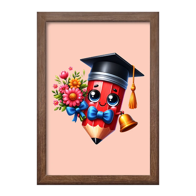 تابلو خندالو طرح مداد کیوت و بامزه کد F7984