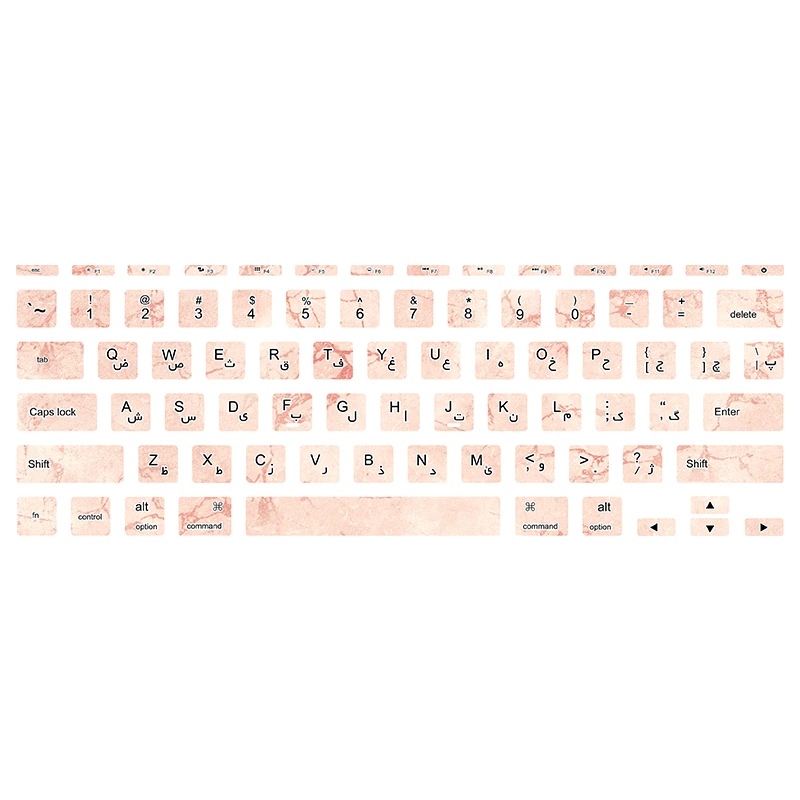 برچسب کیبورد فارسی طرح marble147 مناسب برای مک بوک ایر 11 اینچ 2012-2015