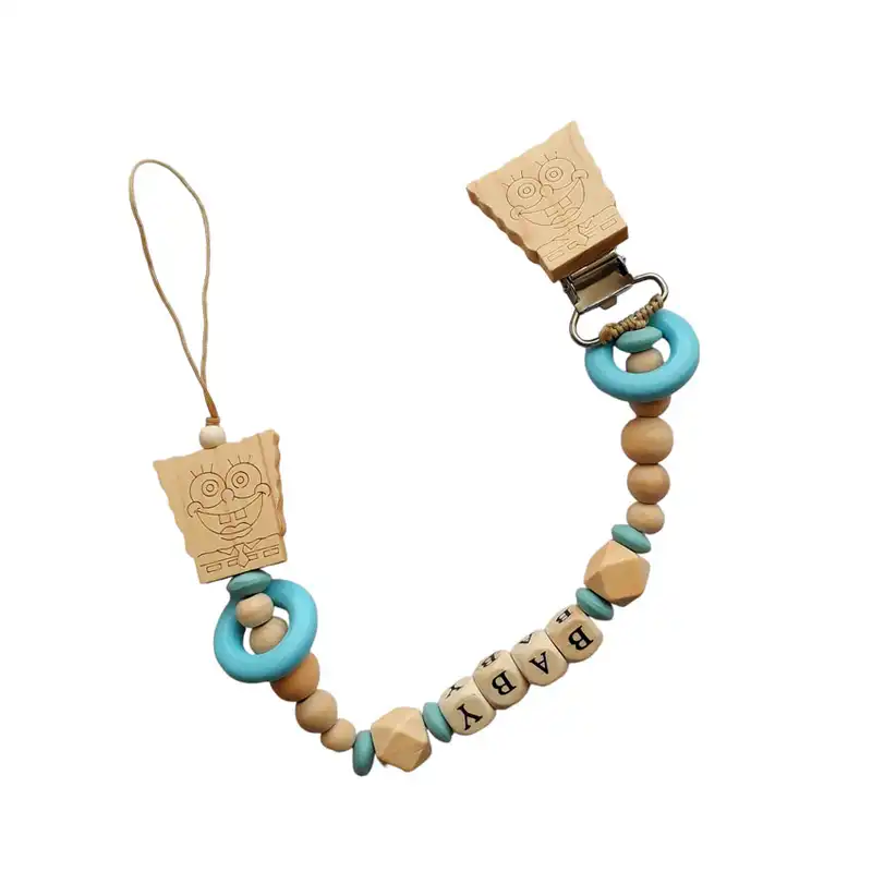 زنجیر پستانک مدل Woody Toy طرح باب اسفنجی