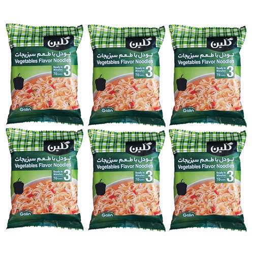 نودل سبزیجات گلین - 70 گرم بسته 6 عددی