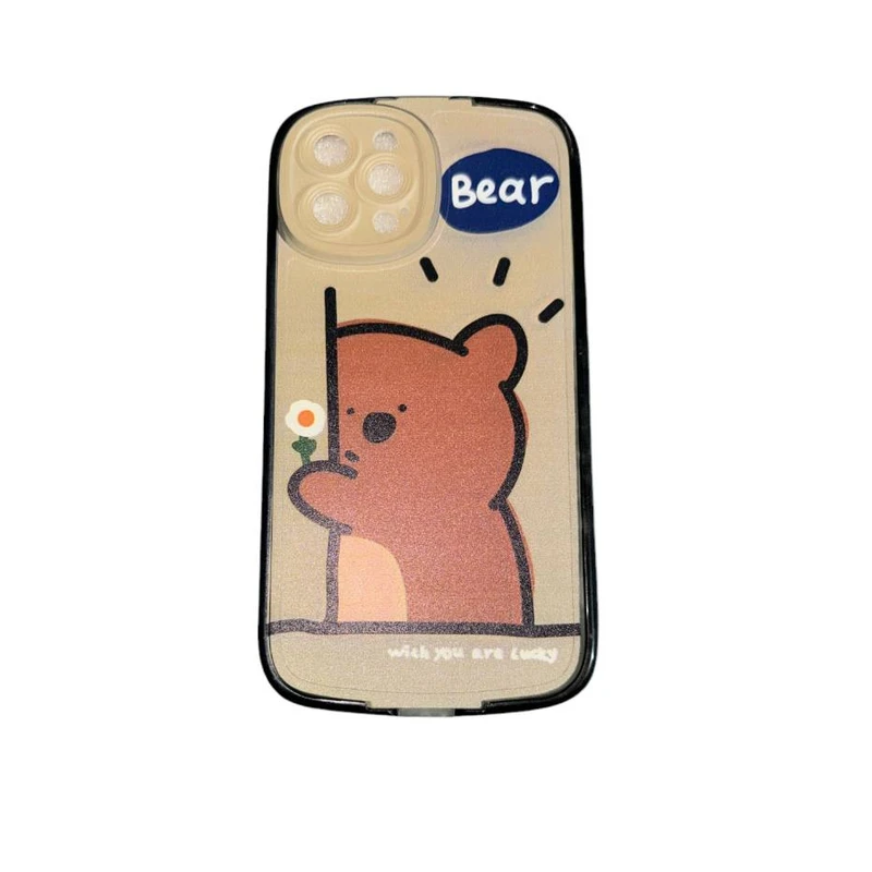 کاور طرح خرس و گل کد 5557 مناسب برای گوشی موبایل  اپل Iphone 11