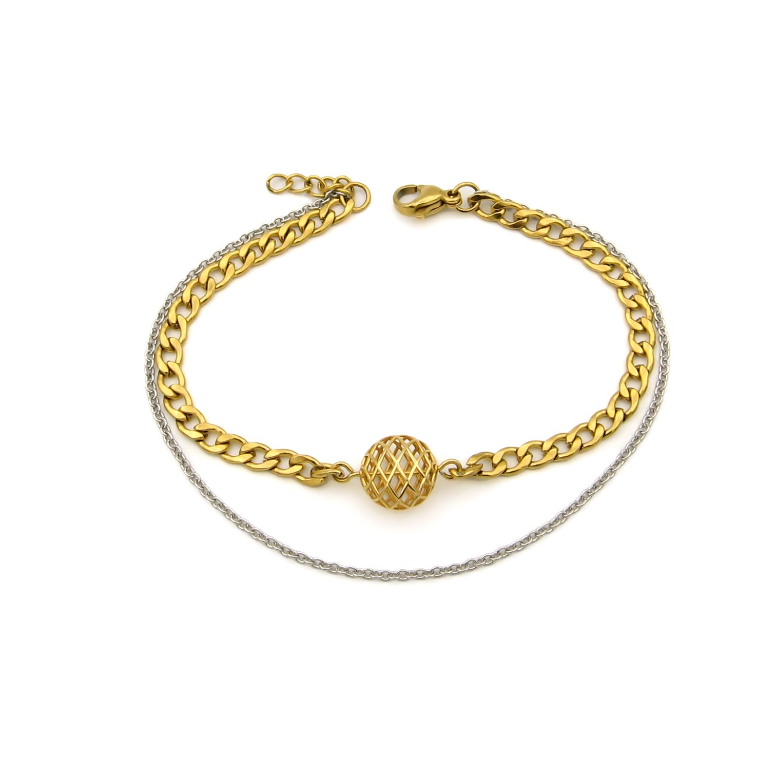دستبند طلا 18 عیار زنانه مانچو مدل bfg230 -  - 2