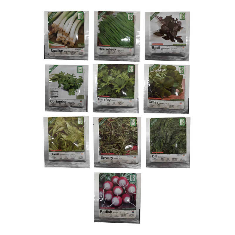 بذر سبزیجات گرین سید مدل GSW10 مجموعه 10 عددی