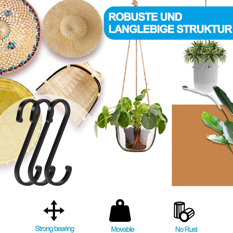 قلاب آویز لیوان مدل S بسته 12 عددی