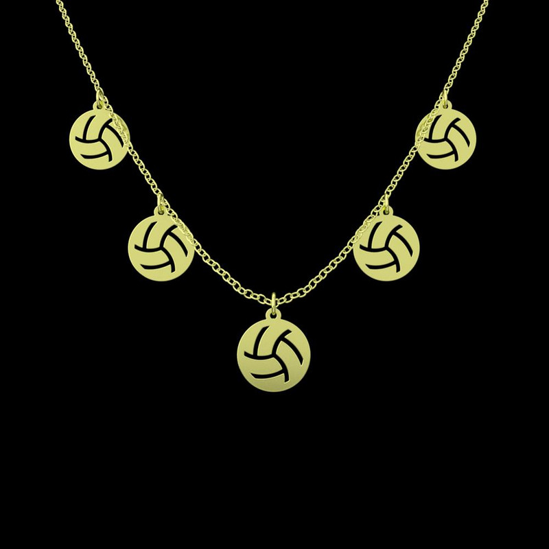 گردنبند طلا 18 عیار زنانه مدوپد مدل توپ والیبال کد RNA12257