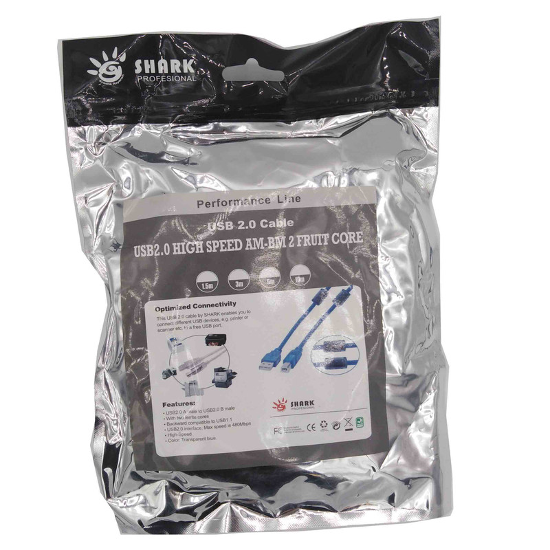 کابل USB پرینتر شارک مدل CP S1000 طول 10 متر 1