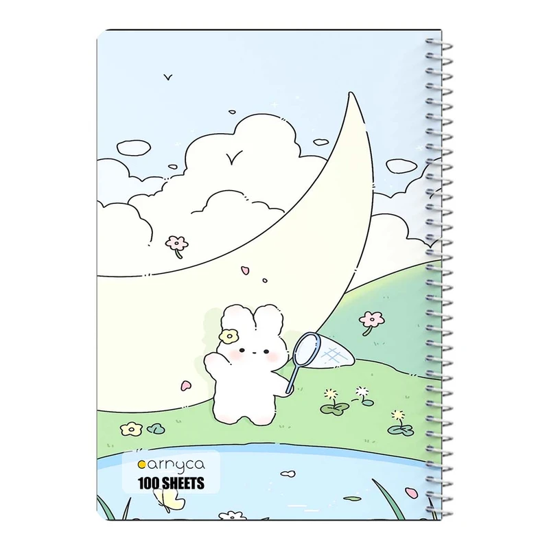 دفتر مشق 100 برگ سیمی کارنیکا طرح خرگوش کیوت Cute Rabbit کد 29688