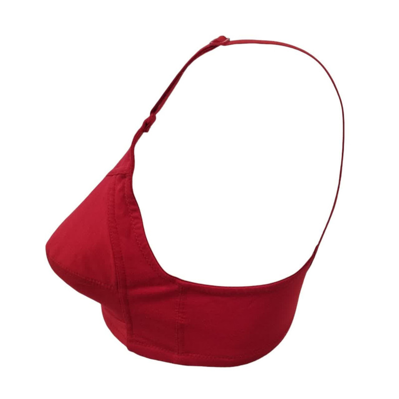 سوتین زنانه پوشینه مدل نخی آنتی باکتریال رنگ قرمز