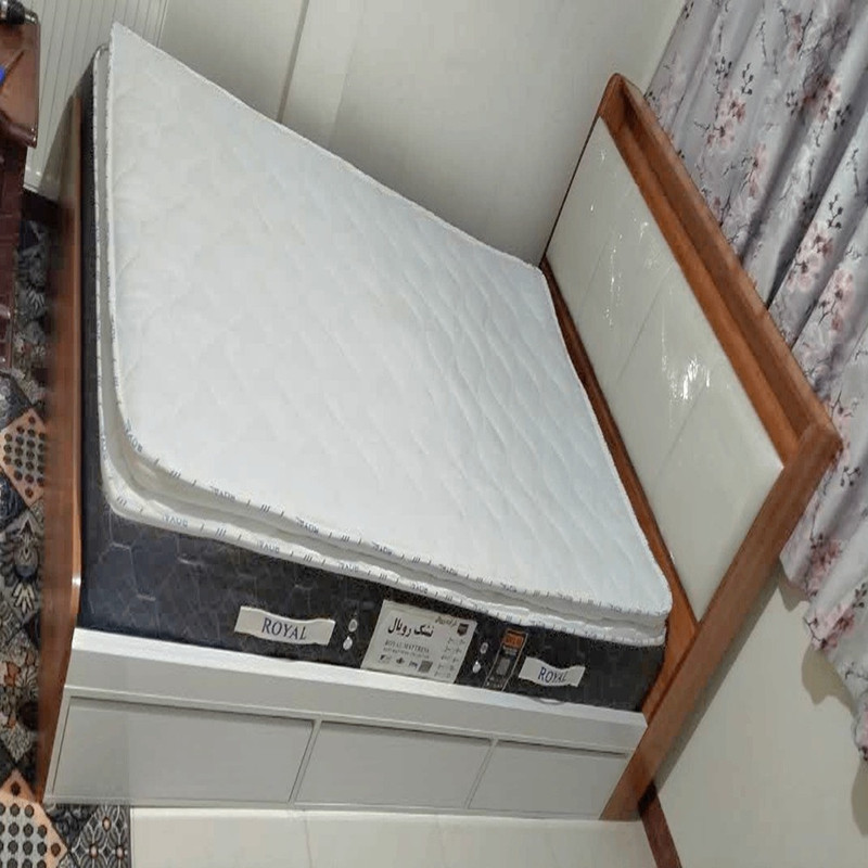 تخت‌خواب ملامینه یک نفره تخت خواب توپولون مدل a90 سایز 90 * 200 سانتی‌متر