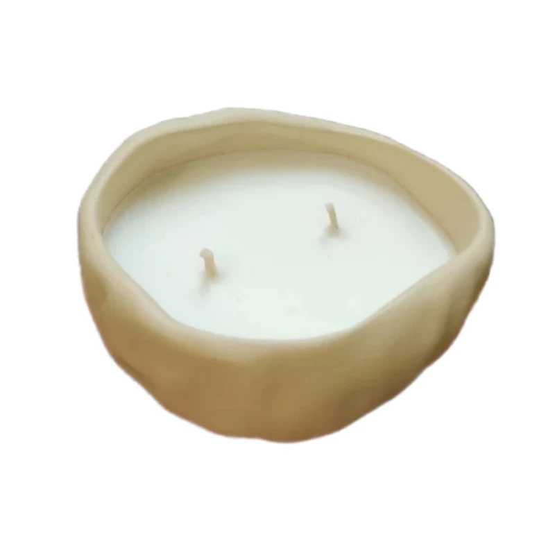 شمع دست‌ساز معطر مدل همرنگ با رایحه وانیل زمان اتمام 18 ساعت