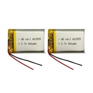 باتری لیتیومی کد 602535 ظرفیت 800 میلی آمپرساعت بسته 2 عددی