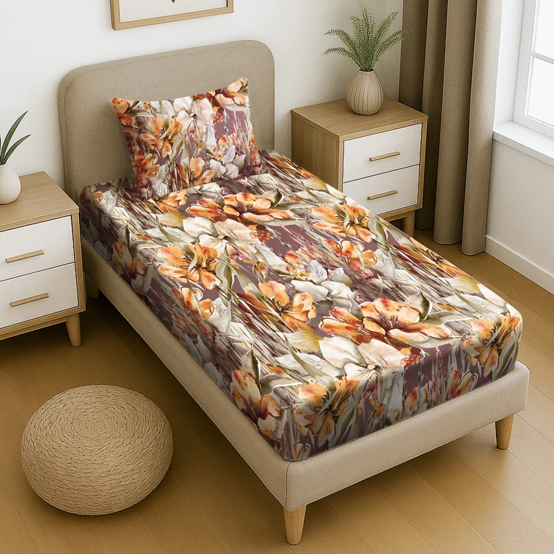 سرویس ملحفه پامیل مدل RI950HS تک نفره 2 تکه