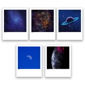 آویز تزیینی عرش مدل فانتزی فضا و کهکشان کد Asa1095 مجموعه پنج عددی