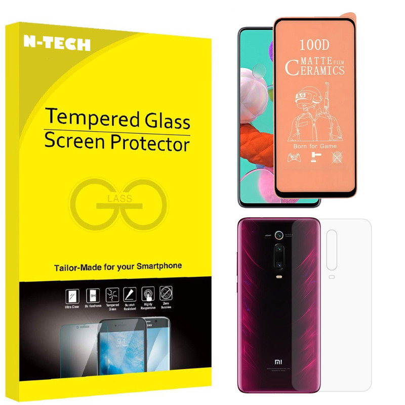  محافظ صفحه نمایش سرامیکی مات انتک مدل CRBKM-01 مناسب برای گوشی موبایل شیائومی Redmi K20 به همراه محافظ پشت گوشی 
