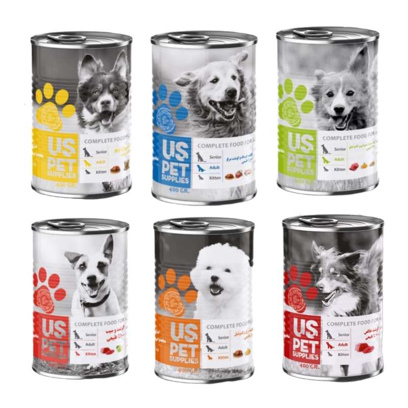 کنسرو سگ یو اس پت مدل PACK وزن 400 گرم مجموعه 6 عددی