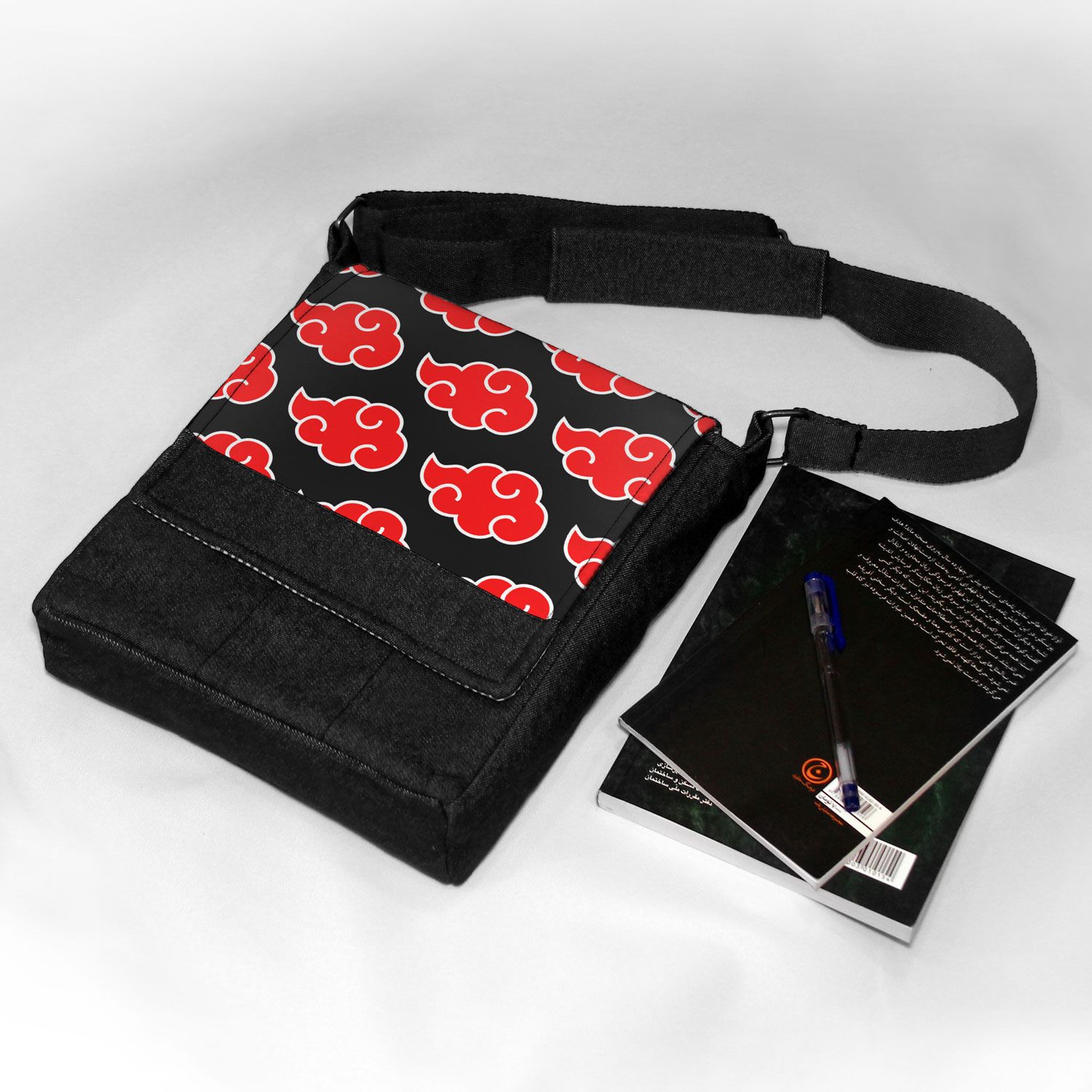کیف رودوشی چی چاپ طرح انیمه مدل uchiha akatsuki -  - 3