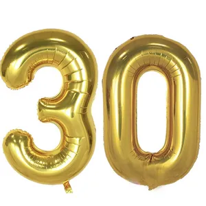 بادکنک فویلی پارتی لند تهران طرح عدد سی کد thirty30 بسته 2 عددی