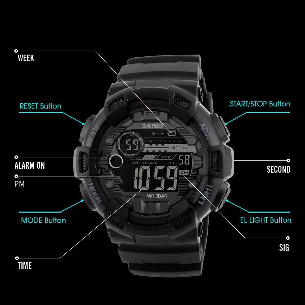 ساعت مچی دیجیتال مردانه اسکمی مدل 1243M-NP -  - 7